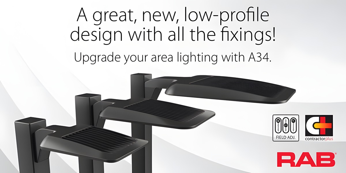 RAB Lighting Introduces the All-new A34 Field-Adjustable Area Lights