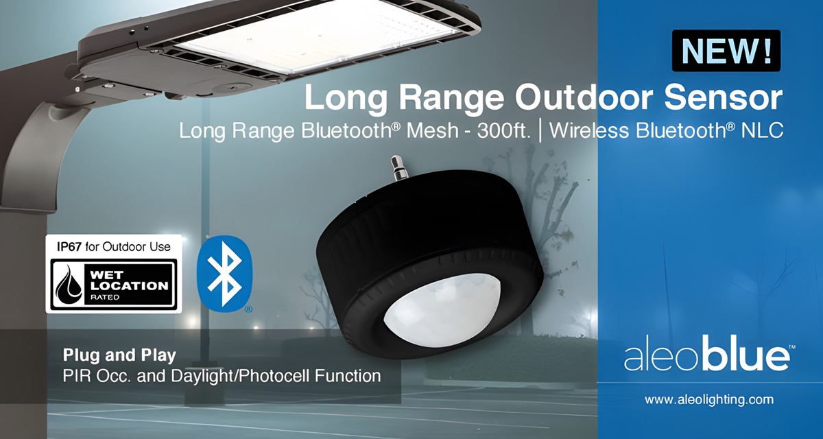 Aleo Lighting Introduces the New AleoBlue Long Range Outdoor Sensor