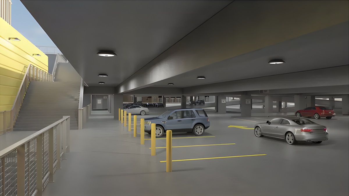 parking garage and canopy lights