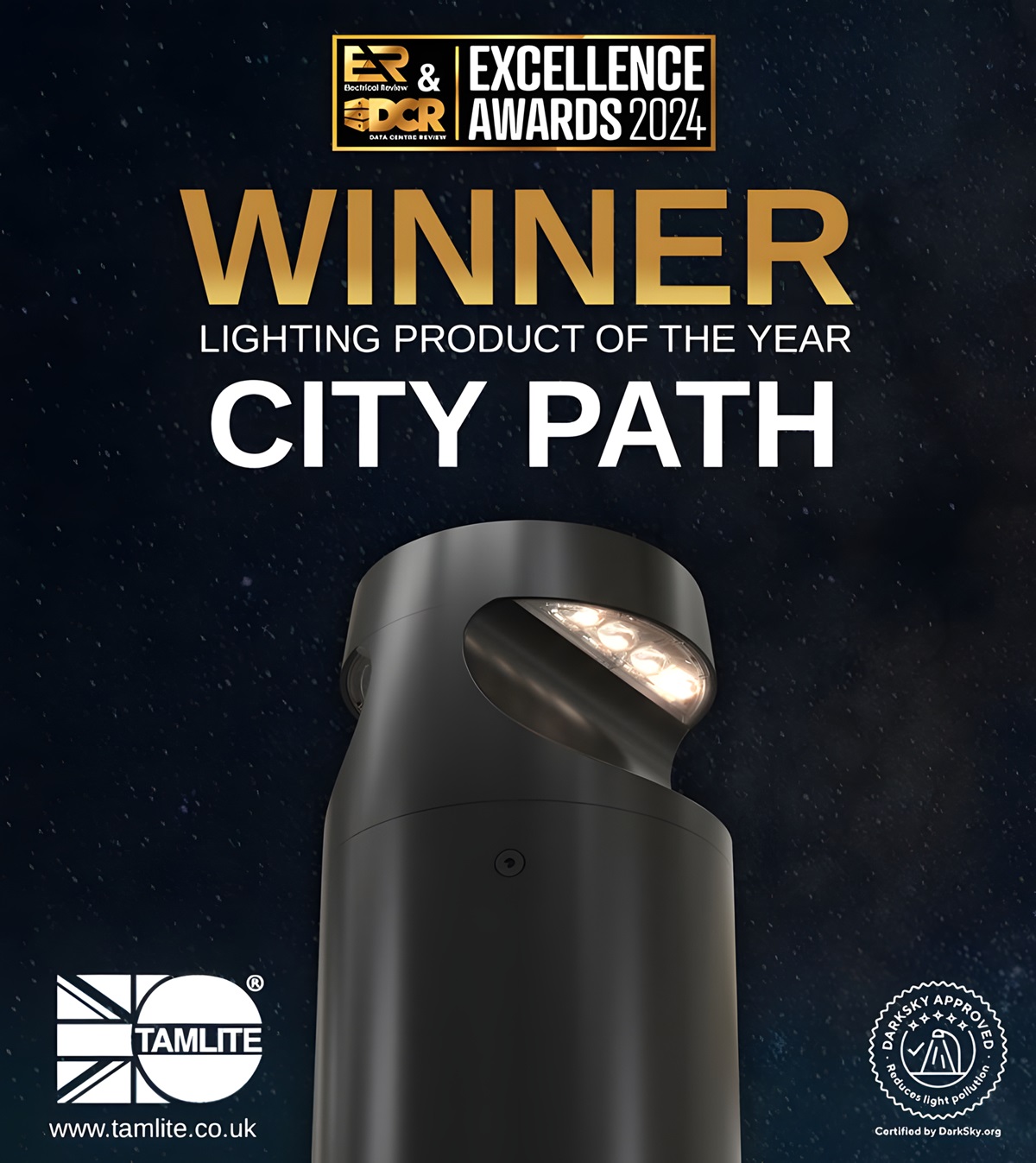 Tamlite's City Path Bollard Named Lighting Product of the Year 2024