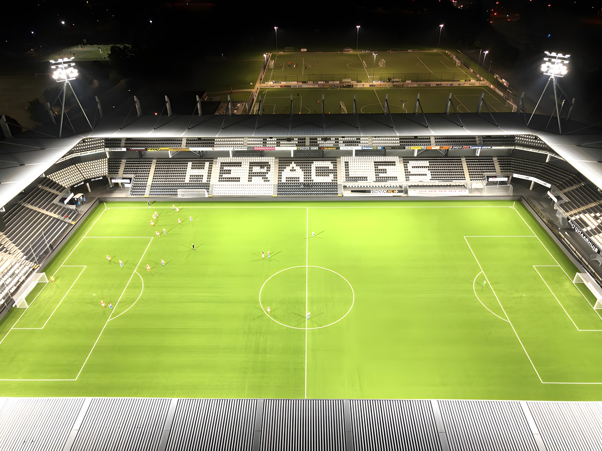 AAA-LUX Partners with Heracles Almelo to Upgrade Stadium Lighting to UEFA Level B Standards with a Focus on Sustainability