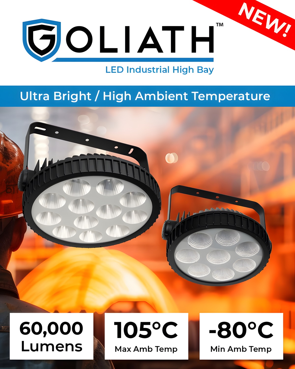 Solas Ray Lighting Announces the Goliath™ Extreme Temperature Industrial LED High Bay Light