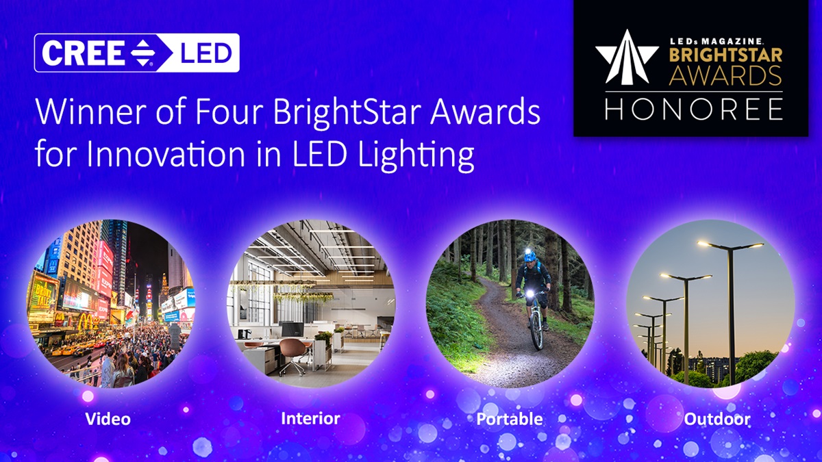 Cree LED Recognized with Four 2024 BrightStar Awards from LEDs Magazine