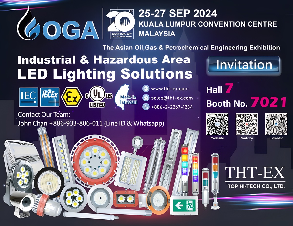 Explore THT-EX’s Cutting-Edge LED Solutions at Oil & Gas Asia 2024