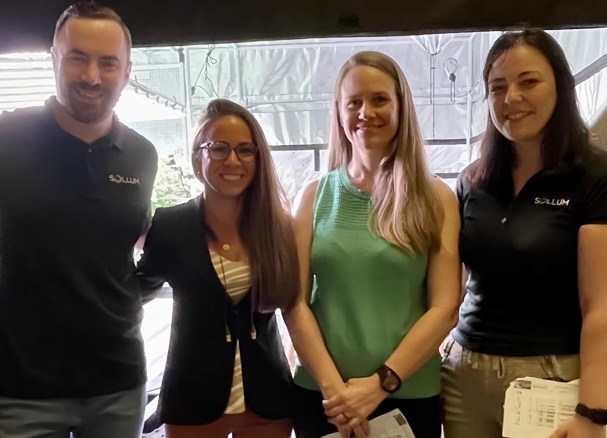 On this photo, left to right, Matthew Bonavita (Sollum), Ashley Manning (CRC), Allison Justice (CRC) and Honorine Lefevre (Sollum)