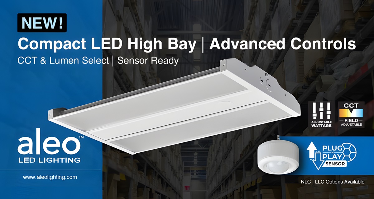 Aleo Lighting Introduces the XLBM Series Compact Linear LED High Bay Light