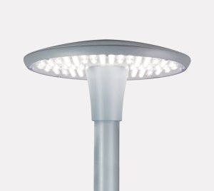 Post-Top LED Area Light with Zero Upward Light for Pedestrian Areas, Courtyards, and Roadside Installations